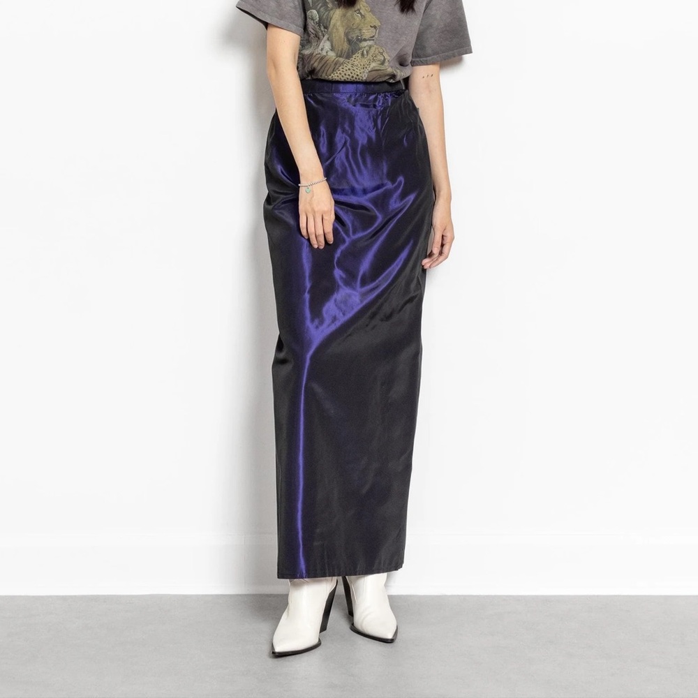 ◾️Vintage Mantles Purple Shimmer Maxi Skirt
